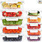 10 Pack Glass Food Storage Containers, Meal Prep Containers with Lids, Airtight Glass Lunch Boxes, Freezer, Oven, and Microwave Safe, White