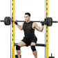 Soozier Squat Rack with Pull-Up Bar, Adjustable Power Rack with Barbell Bar, Multi-Functional Bench Press Rack for Home Gym Strength Training