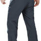 Outdoor Ventures Men's Lite Waterproof Windproof Fleece Lined Warm Hiking Ski Snow Pants Expandable-Waist