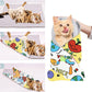 Cat Grooming Wrap, 2pcs [XL+XXL] Cat Restraint Wrap for Nail Clipping, Ear Cleaning, and Teeth Brushing, Self-Adherent, Anti-Bite, Anti-Scratch, Anti Scratch, Pink+Yellow