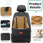 Dog Booster Car Seat for Up to 35lbs Pets,Easy to Install,Fully Detachable and Washable,Anti-Slip Base,Snug Puppy Car Seat with 2 Clip-On Leashes(Black/Coffee,Medium)