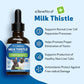 Milk Thistle for Cats - Milk Thistle Liver Detox Support, Organic Herb - Pet Wellbeing Vet-Formulated Holistic Supplement - 2oz (59 ml)