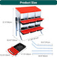 Nesting Boxes for Chickens, Chickens Laying Boxes for Chicken Coop with Legs, 6 Compartments Chicken Nesting Boxes, with Removable Tray, Easy Cleaning, for Hens Outdoor Chicken Coop Farm Yard, Red