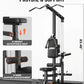 LS01 LAT Pulldown Machine, LAT Row Cable Machine with AB Crunch, LAT Tower with Cable Row Attachments, 3 in 1 Pulley Stations for Home Gym