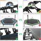 ONETWOFIT 48" Silent Mini Trampoline with Adjustable Handle Bar Fitness Trampoline Bungee Rebounder Jumping Cardio Trainer Workout for Adults