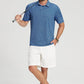 Golf Shirts for Men - Moisture Wicking Short Sleeve Performance Sport Casual Striped Collared Mens Polo Shirt