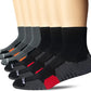 AKOENY Men's Performance Athletic Cushioned Quarter Ankle Socks (6 Pairs)