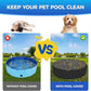 32 inch Foldable Dog Pet Bath Pool Cover, Portable Round Collapsible Pool Cover with Oxford Cloth Material and Drawstring Design for Dog Pet Pool, Waterproof and Dustproof (Black)