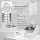 Automatic Pet Water Dispenser: 9L Gravity-Fed Stainless Steel Bowl - BPA-Free Large Capacity White Feeder for Dogs & Cats - Indoor/Outdoor Use