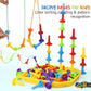 Ggiibro Peg Board Toy set 101Pcs DIY Building Stacking Toys for Kids 3-6 Years Old,STEM Educational Kids Toy for Brain Development,Montessori Sensory Toys,Plastic Lacing String Game