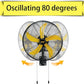 HiCFM 20" Oscillating Wall Mount Fan, 5000 CFM High Velocity Industrial Wall Mounted Heavy Duty Shop Fans with 3 Speed Settings 80° Oscillation for Commercial Garage Warehouse workshops Factory