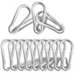 12 Pack Sliver Carabiner Clips, 2.36 Inch Heavy Duty Spring Snap Hooks - Small Locking Carabiners for Camping, Hiking, Hammocks, Swing Sets, Keychains, Fishing & Outdoor Gear