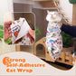Cat Grooming Wrap, Cat Wrap Self-Adherent, Anti-Scratch Anti-Bite, Anti-Escape Grooming Bag for Cats Nail Clipping, Ear Cleaning, and Teeth Brushing (27.6 × 27.6" Cow Pattern)