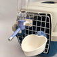 Choco Nose Patented Travel Crate No-Drip Water Bottle/Feeder and Detachable Food Dish Bowl Set for Dogs/Puppies/Cats/Rabbits and Other Small Sized Animals. 10.2 Oz. Nozzle 16mm, (C590 C607)