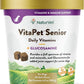 NaturVet VitaPet Senior Daily Vitamins Plus Glucosamine for Dogs, 60 ct Soft Chews, Made in The USA with Globally Source Ingredients