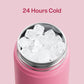 Insulated Water Bottle with Straw Stainless Steel Water Bottle, Leak-Proof, BPA-Free, Double Wall Vacuum Keeps Cold for 24 Hours for Sports, Travel, School (18 oz, Tulip)