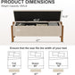 Storage Ottoman Bench, End of Bed Bench for Bedroom, 47" Boucle Upholstered Entryway Shoe Seat Bench, Holds up to 660 lb Storage Ottoman, Padded Blanket Chest Stool Foot Rest for Living Room Beige