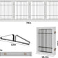 Dog Gate Indoor, Metal Dog Gates for Doorways House, 24-Inch Freestanding Pet Gates for Dogs, Puppy Fence (4 Panel, White)