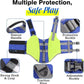 Pawaboo Dog Life Jacket, Reflective Safety Vest with Adjustable Pet Life Preserver, Ripstop Dog Lifesaver for Swimming, Boating - Bright Yellow, M