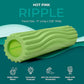 Oceanfoam Ripple Travel Foam Roller (11" x 3.35") Firm Mini Foam Roller for Physical Therapy, Deep Tissue Massage, Back Pain - High Density, Ergonomic Wave Textured - Yoga, Exercise (Algae Green)