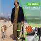 SZHLUX 28" Pooper Scooper, Foldable Dog Pooper Scooper with Unbreakable Material and Durable Spring for Grass and Gravel, Green