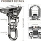 Stainless Steel Swing Hanger Heavy Duty 180°+360° Swivel Swing Hook Swing Hardware Kit for Yoga Swing Hammock Chair Porch Swing Sets Heavy Punching Bag 1500 LB Capacity