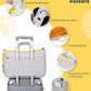 Small Dog Sling Carrier, Front Facing Dog Carrier Sling, Hands Free Pet Carriers Bag with Padded Adjustable Strap and Poop Dispenser Machine Washable for Small Dogs Cats Travel Outdoor-Grey