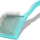 Chris Christensen Big G Dog Slicker Brush for Dogs (Goldendoodles, Labradoodles, Poodles), Groom Like a Professional, Fluff Detangle Style, Saves Time Energy, Teal, Large