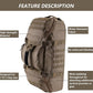 55L Large Duffle Bag, 3-in-1 Tactical Backpack MOLLE Pack for Gym, Sports, Outdoor, Coyote