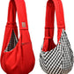 Tomkas Small Dog Sling Carrier - Zipper Pocket & Classic Strap - for 3-10 lbs Pets(Red)