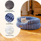 MEWOOFUN Dog Bed for Medium Dogs, Washable Large Cat Beds for Indoor Cats, Donut Pet Bed for Dogs and Cats with Anti-Slip Bottom (Blue, 27"x27"x10")