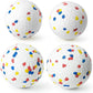 Upgrade Indestructible Dog Tennis Balls, Durable Bouncy Dog Toys for Aggressive Chewers, Teething & Fetch Game (4 White)