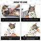27.6" Cat Grooming Wrap, Self Adhesive Cat Wrap for Cutting Nails, Anti-Escape Calming Cat Swaddle Wrap for Medicine Ear Cleaning, Cartoon Cow Anti-Scratch Cats Burrito Restraint Blanket, Pet Tool
