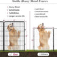 Dog Playpen Outdoor 40 inch 16 Panels Indoor Dog Pen for Large/Medium/Small Dogs Rustproof Metal Dog Fence Outdoor for Yard, Puppy Playpen with Door Portable Pet Fence for RV Camping Yard