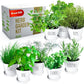 Deluxe Indoor & Outdoor Herb Garden Kit – 8 or The Most Popular Culinary Herbs with Pots & Soil for Windowsill or Patio Growing
