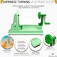 Japanese Turning Vegetable Spiralizer, Veggie Spiralizer For Fresh Zucchini, Squash, Butternut Squash with 1 Straight-Edged Blade and 3 Serrated Blades Multiple