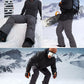 FREE SOLDIER Men's Waterproof Snow Insulated Pants Winter Skiing Snowboarding Pants with Zipper Pockets