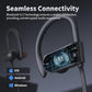 JOYWISE Bluetooth Headphones, Wireless Earbuds Bluetooth 5.3 Headphones with 16Hrs Playtime Stereo Bass Headsets, IPX7 Waterproof Running Earphones for Sports, Black