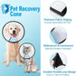 Supet Dog Cone Collar Adjustable After Surgery, Comfortable Pet Recovery Collar & Cone for Large Medium Small Dogs, Elizabethan Dog Neck Collar Plastic Practical