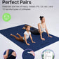 YOTTOY Large Yoga Mat (75 * 52 * 1/2inch),Extra Wide TPE Exercise Mat,Non-Slip Workout Mat for Pilates, Fitness, Barefoot, Home Gym Studio with Strap and Towel