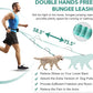 Hands Free Dog Leash, Retractable Bungee with Double Padded Handles, Waist Leash for Dog Walking, Heavy Duty Dog Leash for Medium & Large Dog, Dog Walking Accessories, Green