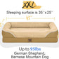 Washable Orthopedic Large Dog Bed -XL Large Dog Bed with Removable & Waterproof Cover Pet Beds with Foam Support for Big Size Dogs with Bolster