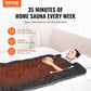 VEVOR Sauna Blanket, Compact Infrared Home Sauna with Oxford Fabric, Features Arm Openings & Carbon Fiber Warmers, Temp Settings 95-176℉, Timer 5-60 Mins, 75x35 inches