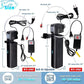 Aquarium Filter U-V w/Scientific 3,6,12,24H Timer 200GPH for 20-75Gal Fish Turtle Tank Bio Sponge Internal Filter Power Pump Deodorization Saltwater Freshwater Killing Green Clean Machine Air Supply
