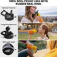 Insulated Water Bottle 32 oz, Triple Wall Vacuum Stainless Steel (Cold for 48 Hrs), Leak Proof & Non-BPA, Modern Water Flask Jug with Paracord Handle & Straw Spout Lids, Ombre Orange