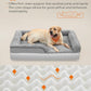Feandrea Orthopaedic Dog Bed for Large Dogs, Waterproof Dog Sofa Bed with Removable Washable Cover, 42 x 32 x 7 Inches, Dove Gray UPGW253G01