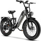 Electric Bike for Adults 1400W Peak, 48V 20AH(960WH) Removable Battery, 20"x4" Fat Tire Full Suspension 80 Miles Range Step-Thru 30+MPH Hunting Ebike, 7-Speed Dual Brakes Electric Bicycle
