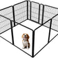 FXW Homeplus Unleashed Indoor Dog Playpen - Stress-Free and Safe Play, Heavy Duty 32 Inch 4 Acrylic Panels + 4 Wire Panels Dog Pen for Small and Medium Dogs, Black│Patented