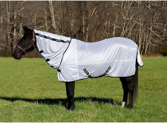 TuffRider Comfy Mesh Combo Neck Fly Sheet - White - 72