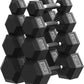 PAPABABE Hex Dumbbell Set 45-550 lb, Rubber Encased Home Gym Dumbbells, Weights Dumbbells for Women & Men, Hand Weight for Strength Training